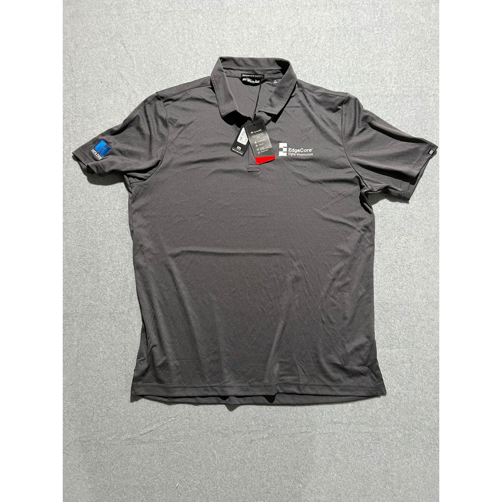TravisMathew Mens XXL Performance Golf Polo Shirt EdgeCore Embroidered Grey